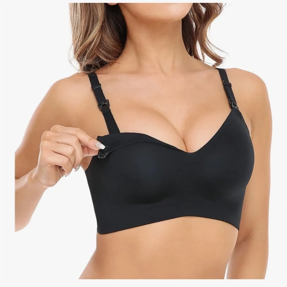 NWT Momcozy Nursing Bras for Breastfeeding,Seamless Maternity Bra, Natural Shape